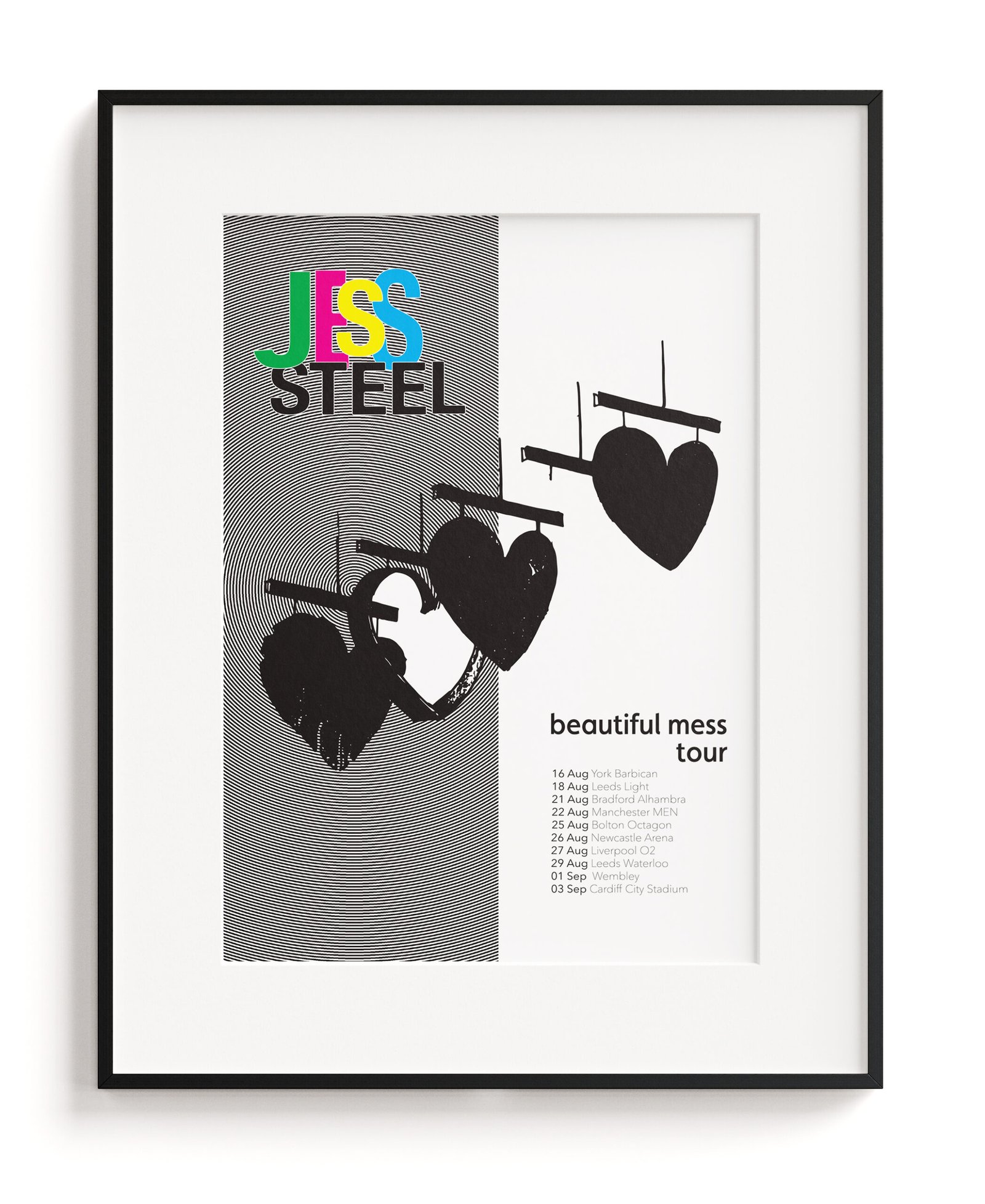 Jess Steel Beautiful Mess poster displayed on wall print
